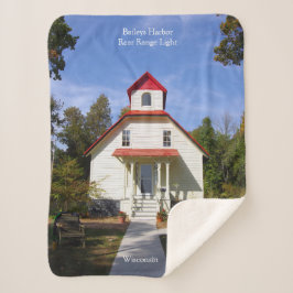 Baileys Harbor Rear Range Light sherpa blanket Deken
