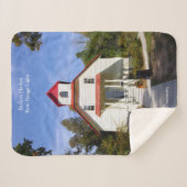 Baileys Harbor Rear Range Light sherpa blanket Deken (Voorkant (horizontaal))