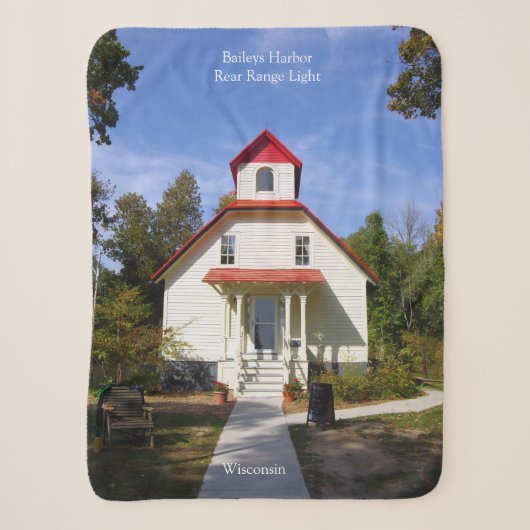 Baileys Harbor Rear Range Light sherpa deken (Voorkant)
