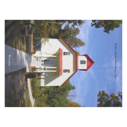 Baileys Harbor Rear Range Light tablecloth Tafelkleed (Voorkant (Horizontaal))