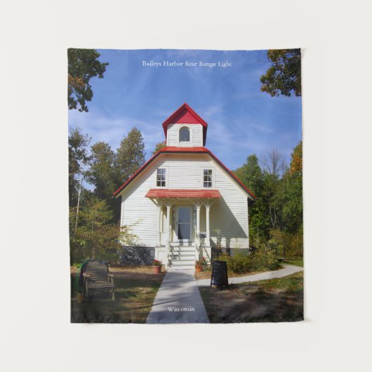 Baileys Harbor Rear Range Light wandtapijt Wandkleed (Voorkant)