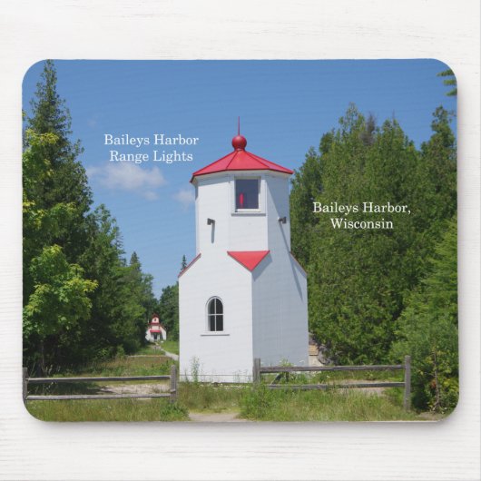 Baileys Harbour Range Lights mousepad Muismat (Voorkant)