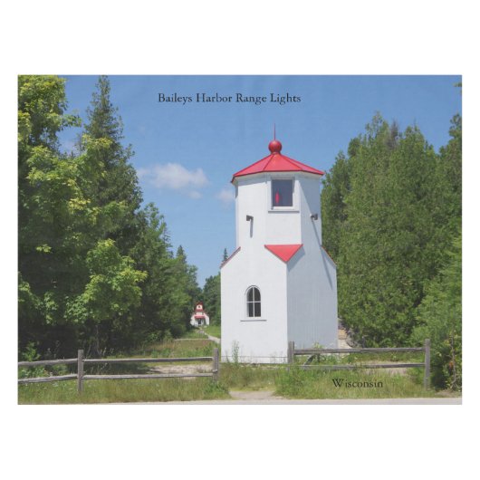Baileys Harbour Range Lights tafelkleed (Voorkant (Horizontaal))