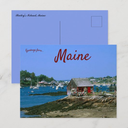 Bailey's Island Maine Briefkaart (Voorkant / Achterkant)