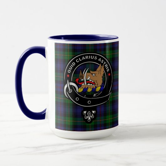 Baillie Clan Badge & Tartan Combo Mok (Links)