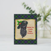 Baillie Clan Badge & Tartan Kerstmis Briefkaart (Staand voorkant)