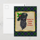 Baillie Clan Badge & Tartan Kerstmis Briefkaart (Voorkant / Achterkant)