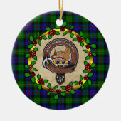 Baillie Clan Badge & Tartan Persoonlijke mas Keramisch Ornament (Voorkant)