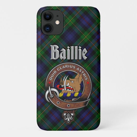 Baillie Clan Badge & Tartan Phone Case (Achterkant)