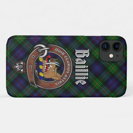 Baillie Clan Badge & Tartan Phone Case (Achterkant (horizontaal))