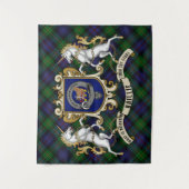Baillie Clan Badge & Tartan Tapestry Wandkleed (Voorkant)