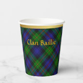 Baillie gepersonaliseerde Tartan kerst Papieren Bekers (Achterkant)
