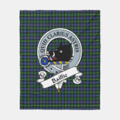 Baillie Hunting Clan Badge Tartan Pset Fleece Deken (Voorkant)