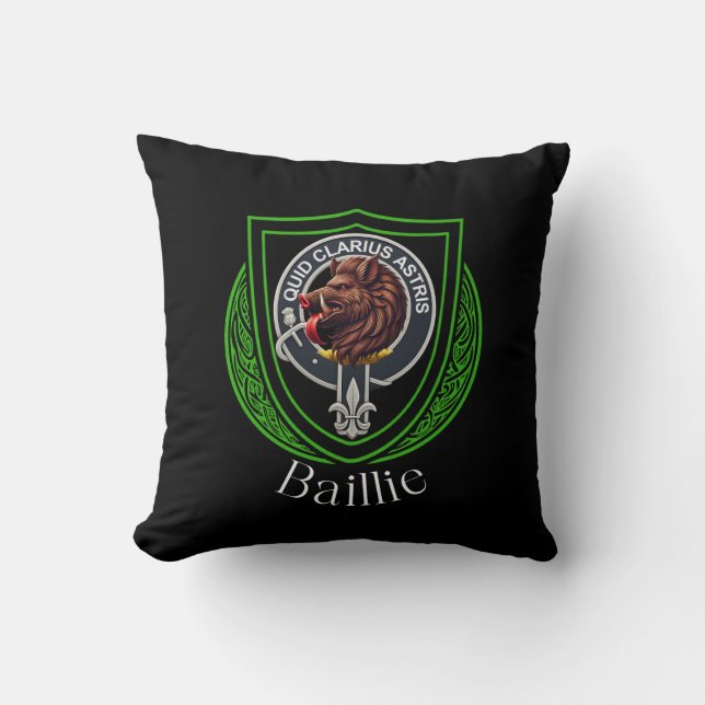 Baillie Schotse Clan Crest Kussen (Voorkant)