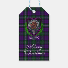 Baillie Schotse Clan Tartan & Wapen Cadeaulabel