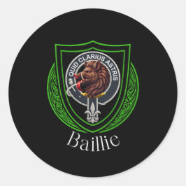 Baillie Scottish Clan Crest Ronde Sticker