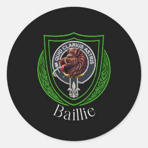 Baillie Scottish Clan Crest Ronde Sticker