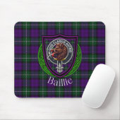 Baillie Scottish Clan Tartan and Crest  Muismat (Met muis)