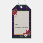 Baillie Scottish Clan Tartan & Crest Cadeaulabel (Achterkant)