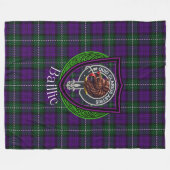 Baillie Scottish Clan Tartan Crest Fleece Deken (Voorkant (Horizontaal))