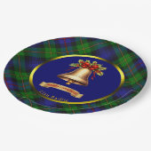 Baillie Tartan Gepersonaliseerde Kerstmis Papieren Bordje (Gekanteld)