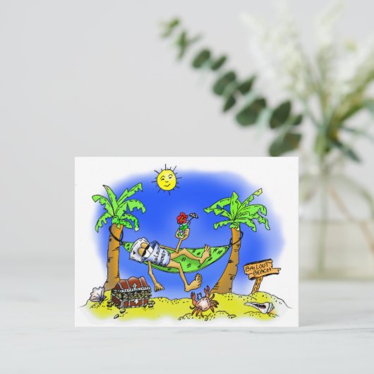 Bailout Strand Briefkaart (Staand voorkant)