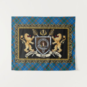 Bain Clan Badge & Motto w/Lions Wandkleed
