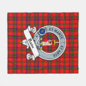 Bain Clan Badge Tartan Fleece Deken (Voorkant (Horizontaal))
