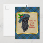 Bain Clan Badge & Tartan Kerstmis Briefkaart (Voorkant / Achterkant)