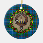 Bain Clan Badge & Tartan Persoonlijke mas Keramisch Ornament (Voorkant)