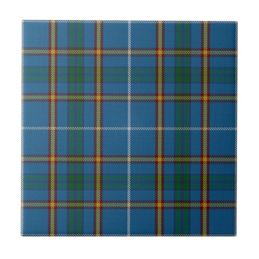 Bain Clan Hunting Tartan Pset Pattern Tegeltje (Voorkant)