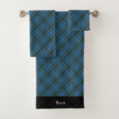 Bain Clan Scottish Tartan Pset Pattern Bad Handdoek (Insitu)