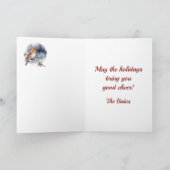 Bain Crest & Tartan w/Robin Gepersonaliseerd Kaart (Binnen)