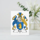 Bain Family Crest Briefkaart (Staand voorkant)