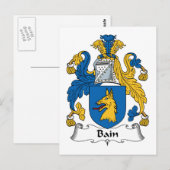 Bain Family Crest Briefkaart (Voorkant / Achterkant)
