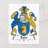 Bain Family Crest Briefkaart (Voorkant)