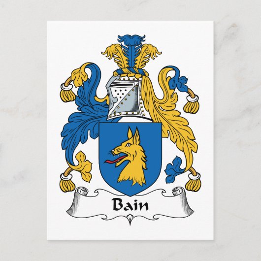 Bain Family Crest Briefkaart (Voorkant)