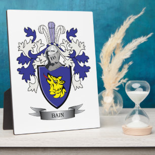 Bain Family Crest Coat of Arms Fotoplaat
