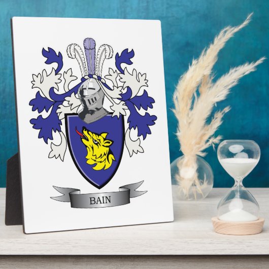 Bain Family Crest Coat of Arms Fotoplaat (Zijkant)