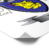 Bain Family Crest Coat of Arms Poster (Hoek)