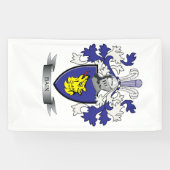 Bain Family Crest Coat of Arms Spandoek (Horizontaal)