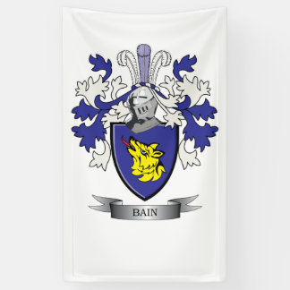 Bain Family Crest Coat of Arms Spandoek