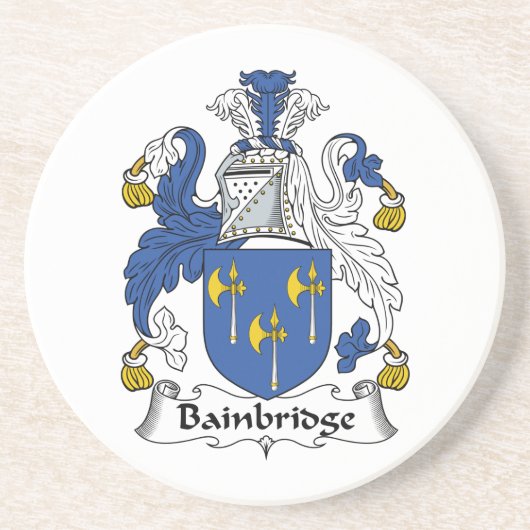 Bainbridge Family Crest Zandsteen Onderzetter (Voorkant)