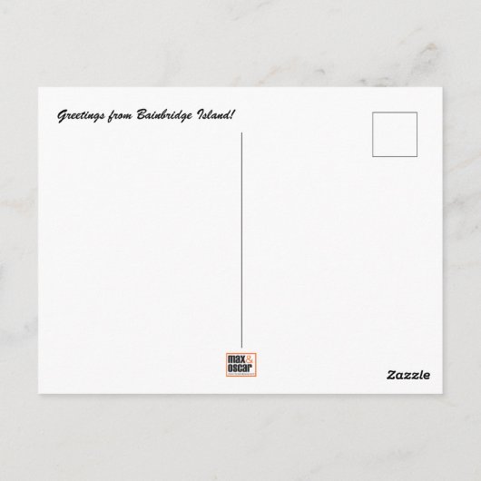 Bainbridge Island, Briefkaart Washington (Achterkant)