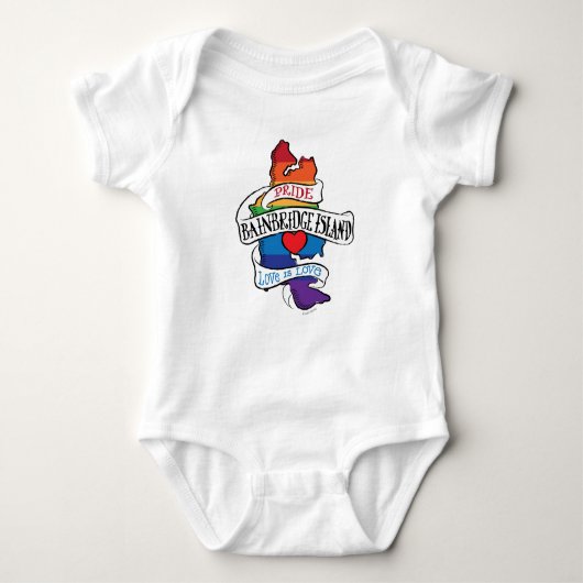Bainbridge Island LGBT Pride baby t-shirt (Voorkant)