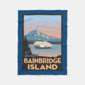 Bainbridge Island Retrostyled Poster Art Fleece Deken (Voorkant)