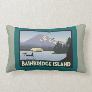 Bainbridge Island Retrostyled Poster Art Kussen