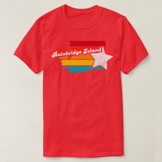 Bainbridge Island Vintage in nood zo T-shirt (Design voorkant)