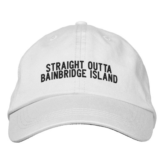 BAINBRIDGE ISLAND Washington Hoed Geborduurde Pet (Voorkant)