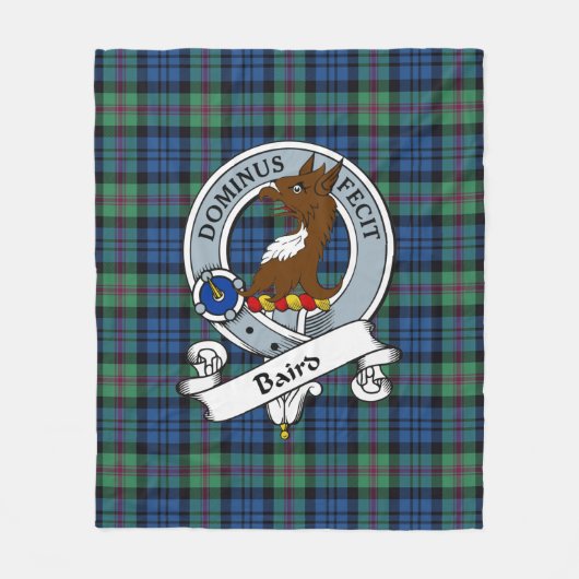 Baird Ancient Clan Badge Tartan Pset Fleece Deken (Voorkant)